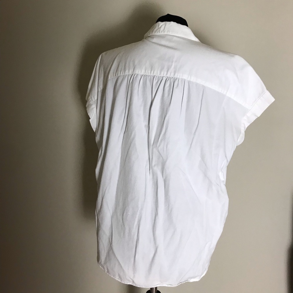 Madewell Classic White Shortsleeve Shirt - Picture 3 of 4